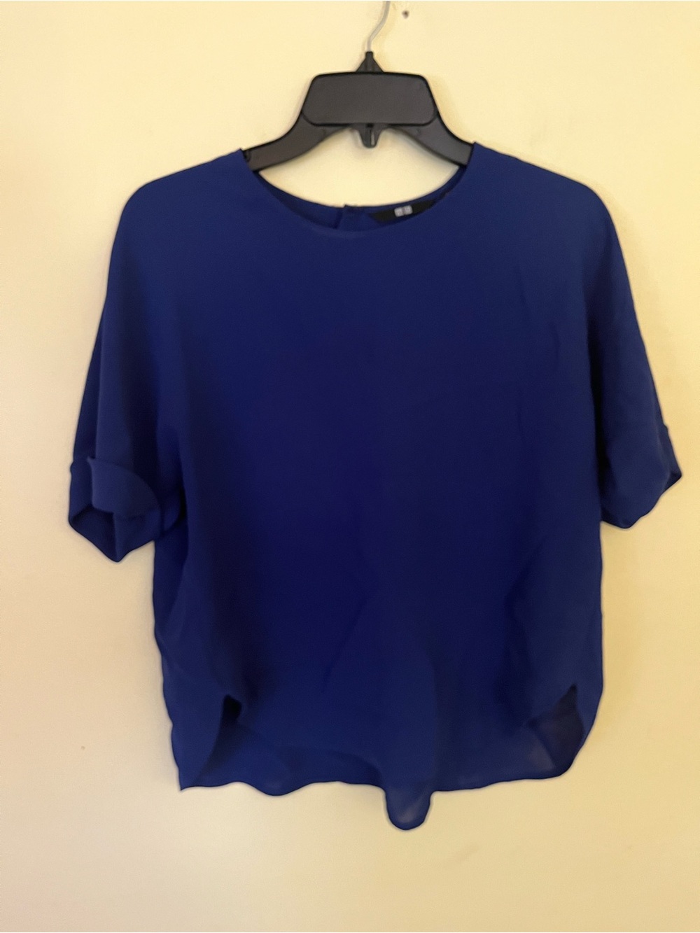 Uniqlo Women's Royal Blue Short Sleeve Blouse Size XS